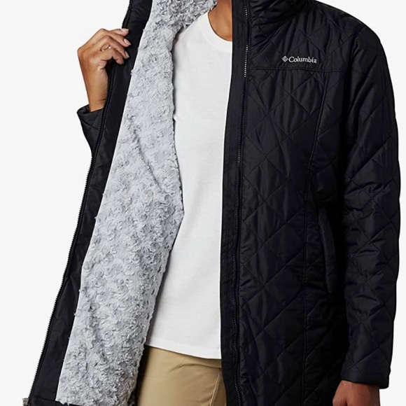 NWT Columbia copper crest quilted, fleece lined jacket with hood - Picture 5 of 10